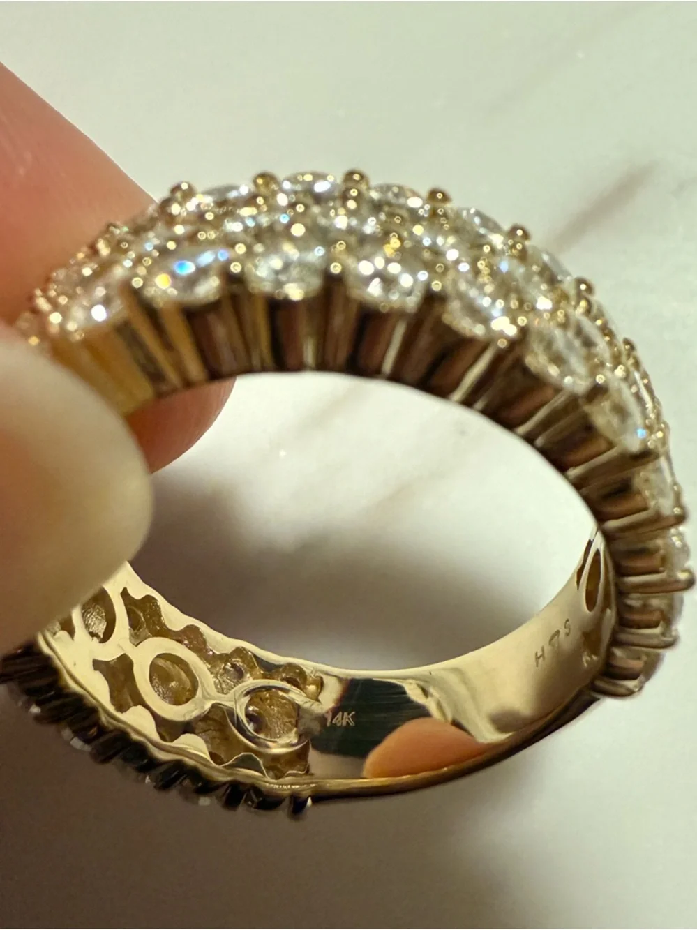 4.9 carat Genuine Diamond 14k Gold Ring - Picture 5 of 17